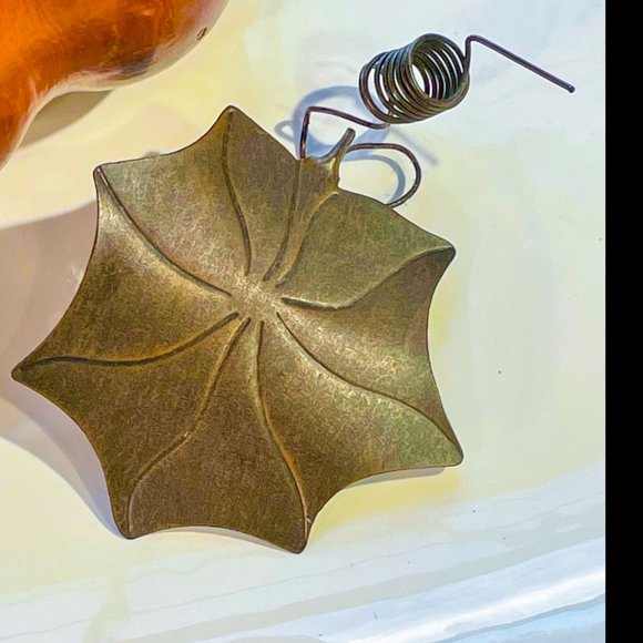 ▪️VTG▪️1990's Lot of 1 Rustic Metal & 1 Metallic Foam Pumpkin Decor Centerpieces - Picture 5 of 11